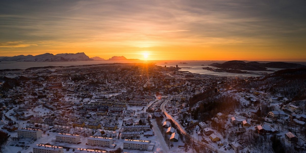 Bodø i solnedgang