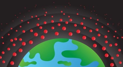 Illustrasjonsbilde, grafikk av metan i atmosføren.