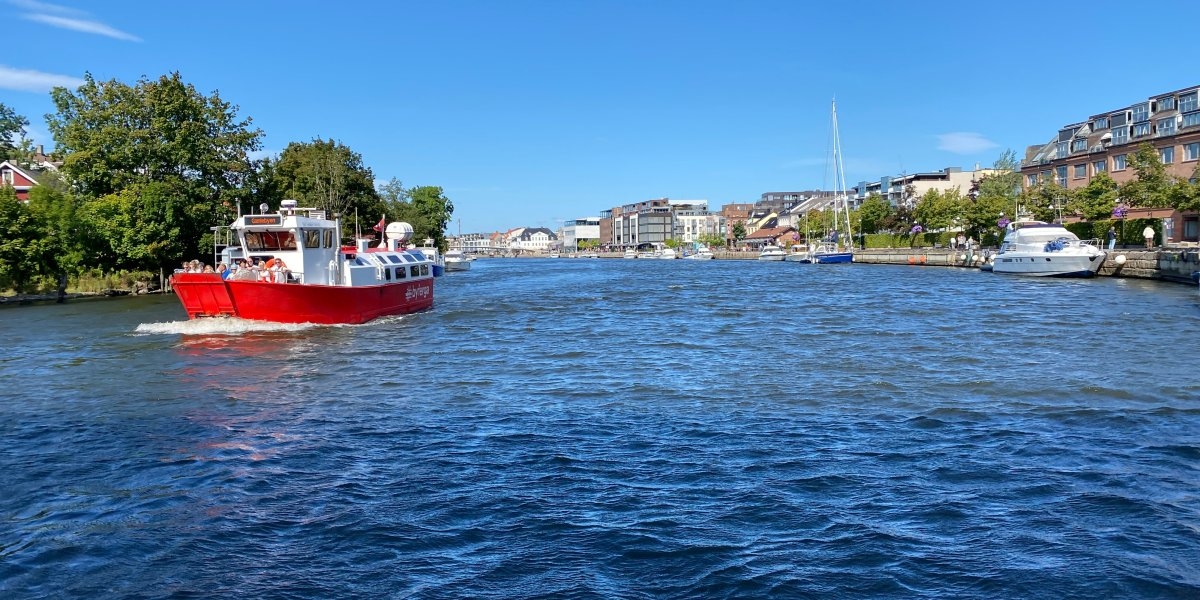 Ferge på elva i Fredrikstad