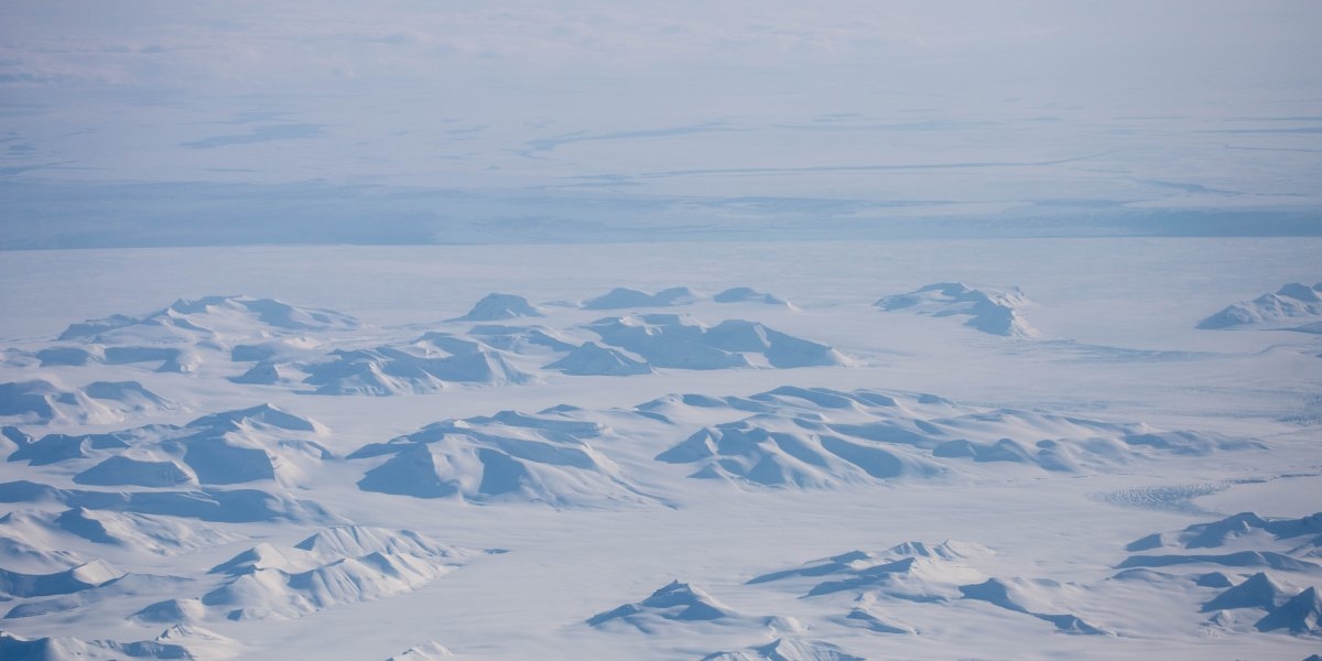 Spitsbergen seen from the air.