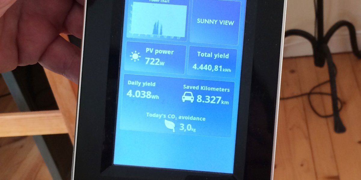 display for monitorering av strømforbruk med solceller 