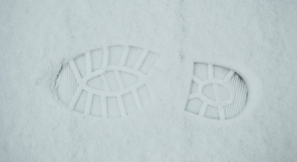Fotspor i snø