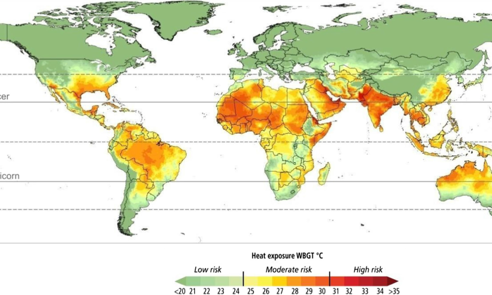 Pollution Heatmap Human health and social development under threat by extreme heat and ...